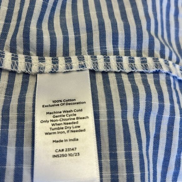 Talbots blue white striped tunic/cover up Size XL EUC - Picture 4 of 9